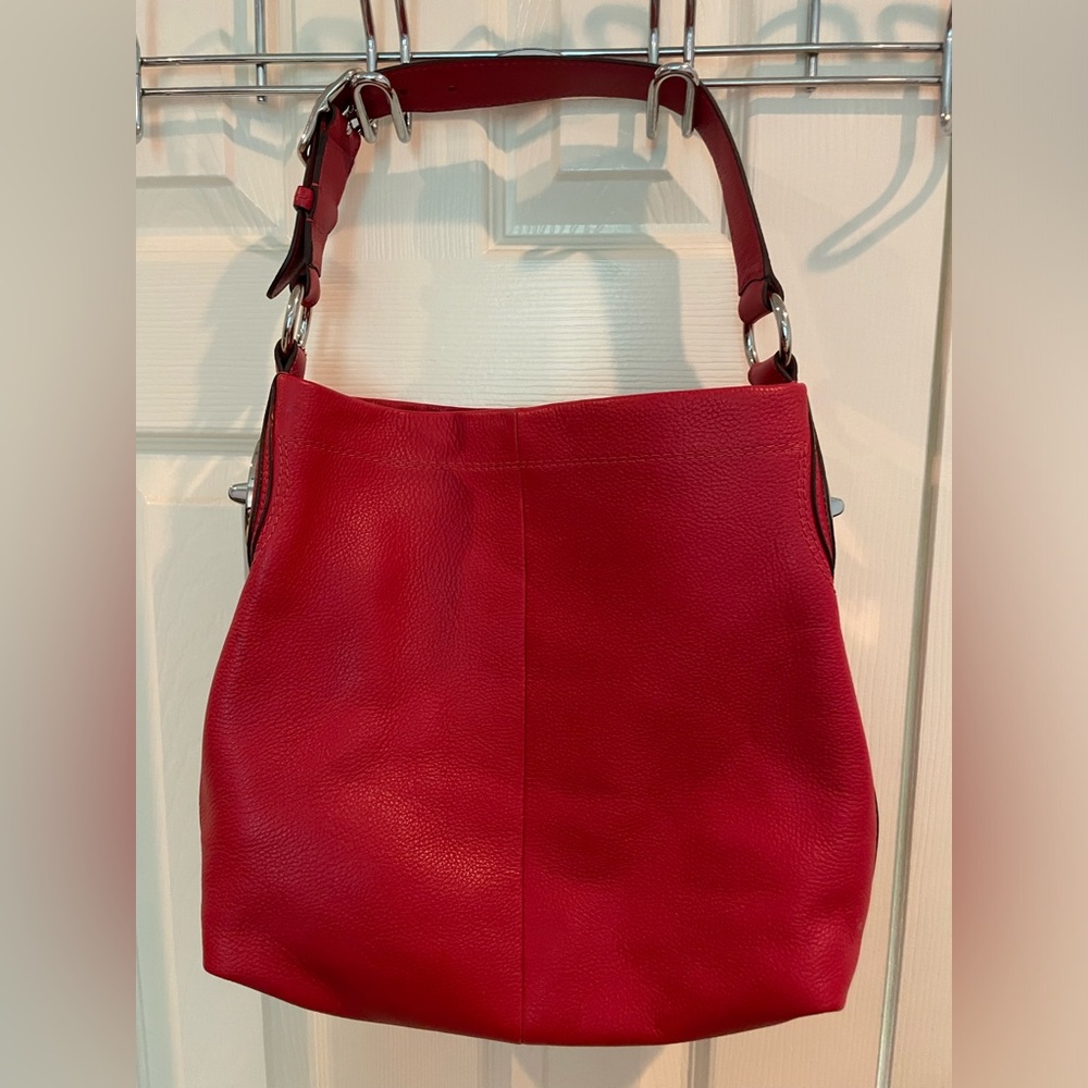 Coach Red Leather Shoulder Bag